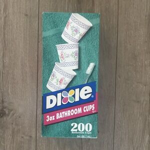 DIXIE 3 oz‎ Bath Cups THROWBACK Pack Now=160 Count (Orig = 200 Ct) Pink Flowers